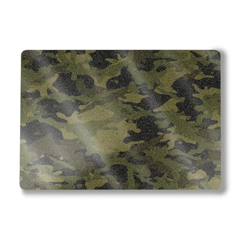 Glossy Glitter Laptop Skin Compatible with Alienware M18 R2 (2024) - Green Camouflage - Premium 3M Vinyl Protective Wrap Decal Cover - Easy to Apply | Crafted in The USA by MightySkins