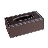 Material: PU-Leder. Backbayia Handtuchspender aus Papier, PU-Leder, Aufbewahrungsbox für Gewebe braun