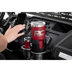 Rough Country 2 in 1 Expanding Cup and Phone Holder – J5054, Black, 2.69in – 3.9in Diameter