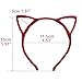 Baaxxango 24 Pieces with 24 Colors Cat Ears Hair Headband Fluffy Hair Hoop Girls and Adult for Party and Daily Decoration Costume Cute and Comfortable Hair Accessories
