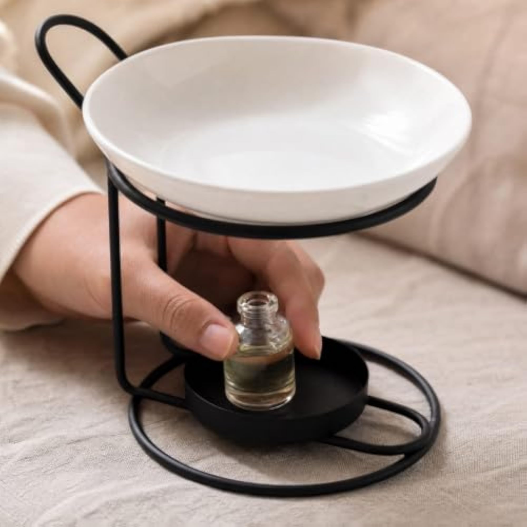 Minimalist Ceramic Aroma Lamp, Modern Essential Oil Burner