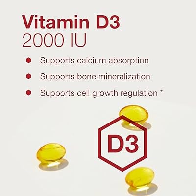 PROTOCOL FOR LIFE BALANCE Vitamin D3 2,000 IU - Immune Support, Healthy Bones and Teeth - 120 Softgels