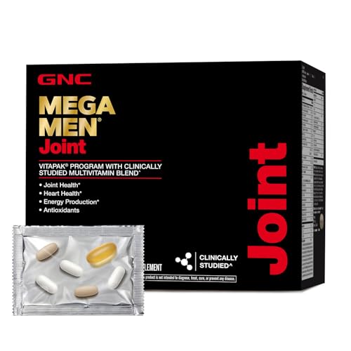GNC Mega Men Joint Vitapak Program, Convenient Complete Nutrition, 3 Products in 1 Packet, Move Better, Comfort & Function, Men&rsquo;s Multivitamin, Glucosamine & Chondroitin, 30 Daily Packs