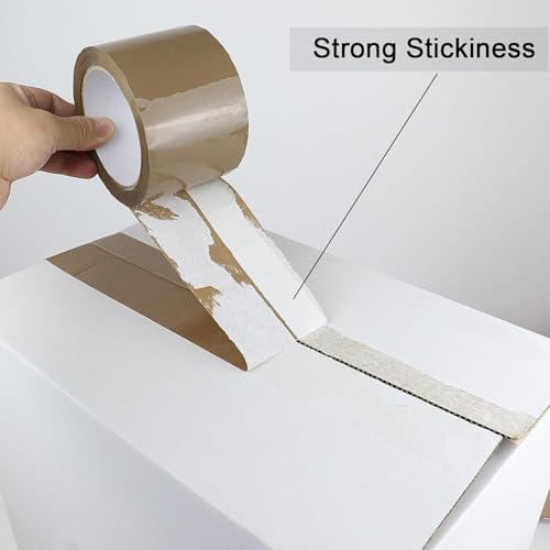 Image of Pro-Grip Strong Adhesive Packing Tape 50-Meter, 2 inch Heavy Duty Carton and Box Sealing Packaging Cello Brown Tape Roll for Shipping, Storage, Decorating, DIY, Industrial & Household, Dispenser