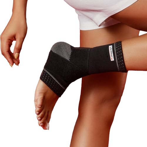 Image of LifeWear Ankle Binder Support for Pain Relief, Provides Optimum Compression for Stability and Strength, Soft and Comfortable, Adjustable Strap, Anti-slip Design, Ankle Support for Men and Women, Size (S)