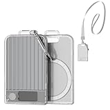 Magnetic Holder for Plaud Note&Plaud Note Pro(2025) with Lanyard&Carabiner,Anti-Scratch Hard Slim PC Portable Protective Case Ai Voice Recorder Accessories (Clear)