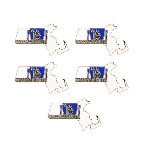 Image of State Shaped Map Lapel Metal Pin Enamel Brooch Keepsake Beautifully Designed for Backpack Hat