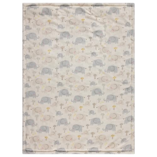 Image of 2-Ply Infant Blanket - Soft Fleece with Polyfill for Extra Fluffiness - Cozy and Warm Baby Blanket for Boys and Girls, 30x40 Inches - Dinosaur, Butterfly, Alphabet, Elephant, Bear Prints