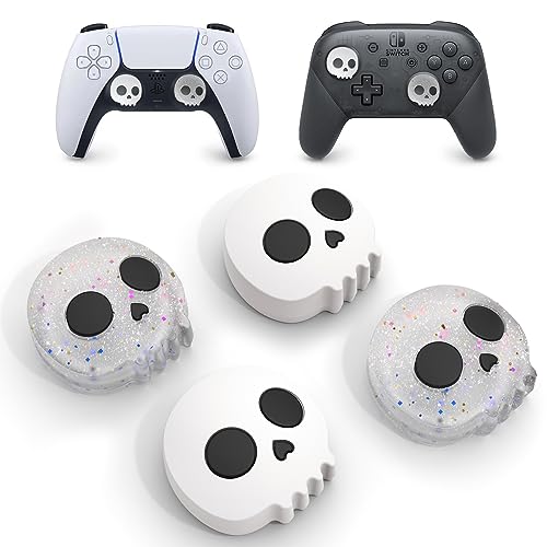 JINGDU Halloween Thumb Grip Caps for PS5/PS4, Switch Pro, Xbox Series X/S - Silicone Joystick Caps...