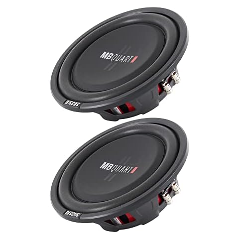 2 MB Quart DS1 254 800 Watt 4 Ohm 10 inches Shallow, Slim, Subwoofers, Car, Truck, DVC, RMS 400 Watts per Subs, Durable Powder Coat Cover