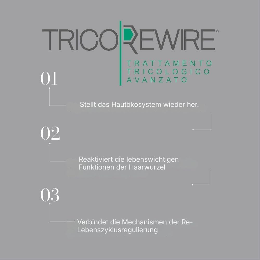 Monacelli Tricorewire Reforce Spezielles Serum für Männer 100ml beugt Haarausfall vor und wirkt ihm entgegen, Behandlung für die männliche Kopfhaut, mit praktischem Tropfer