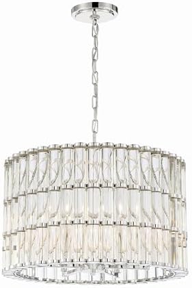 Crystorama Libby Langdon Elliot 6 Light Polished Nickel Chandelier