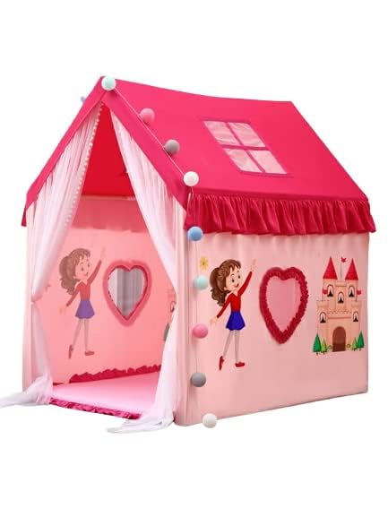 LalakiyaS Play Houses Tent for Kids Outdoor and Indoor Theme Play House Castle Tent Toys for 5-13 Years Old Children Boy Girls Portable Castle Playhouse for Girls & Boys (Queen Pink) (B0C81FC6LV) Amazon Price History, Amazon Price Tracker