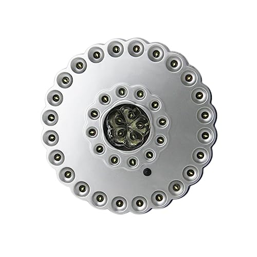 IWOWHERO Cordless Umbrella Lights with LEDs Three Brightness Modes for Outdoor Camping Bbqs and Tents Battery Operated Easy to Hang Silver Roman Umbrella Lamp