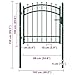vidaXL Fence Gate with Spikes Steel 39.4x39.4 Green