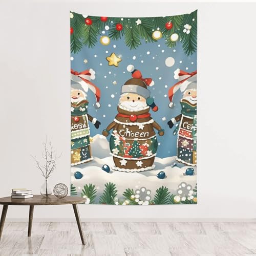 Tapisserie murale de Noël suspendue 152x101 cm tissu décoration