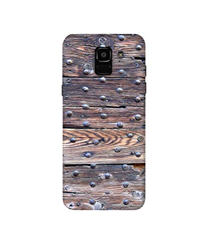 Image of Amazon Brand - Solimo Designer Wooden Blocks Check 3D Printed Hard Back Case Mobile Cover for Samsung Galaxy J6