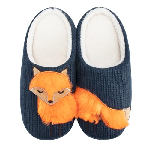 Pairable Animal House Slippers for Women Men Winter Warm Fuzzy Slippers Non Slip Indoor