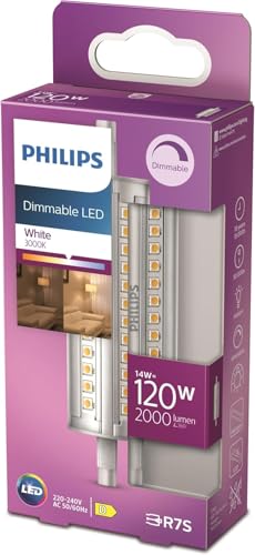 Philips ampoule LED Crayon R7S 120W Blanc Neutre Compatible Variateur, Verre