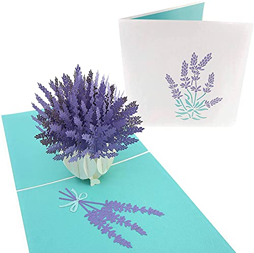 PopLife Cards Tarjeta del día de las madres del ramo de la flor del ramo de la lavanda Cover