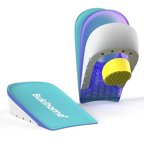 (1 Par) Bukihome Taloneras para Zapatos, Taloneras para Corregir Fascitis Plantar y Espolón Calcáneo - L(41-43)-1.5cm