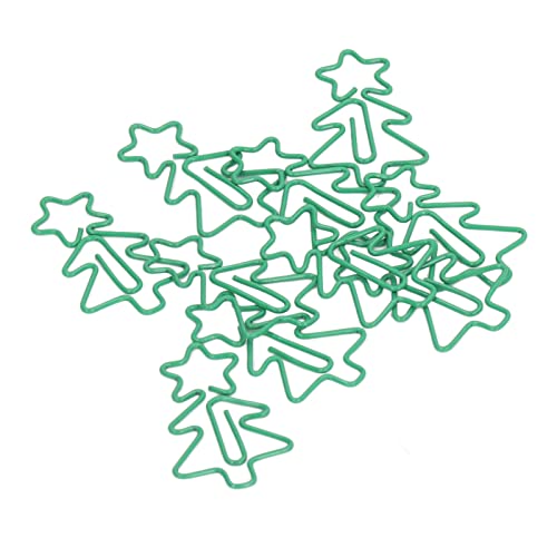 100 Pcs Tree Shaped Paper Clip Metal,Mini Paper Clips And Binder Clips Cute Paper Clamps Small Hollow Binder Clips Metal Paper Binder Clips Office Home Supplies School #TOP5