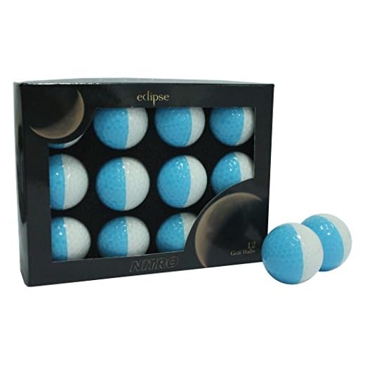 Nitro Eclipse Golf Balls, White/Medium Blue