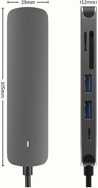 WODHAZNC Typec Six in Docking Expander HDMI3.0hub Hub Splitter - 5