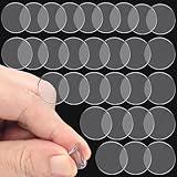ANCIRS 30 Pcs Glass Table Top Bumpers, Non-Adhesive Round Table Rubber Grippers, Anti Slip Glass Table Spacer for Table, Cabinets, Laptop (15mm)