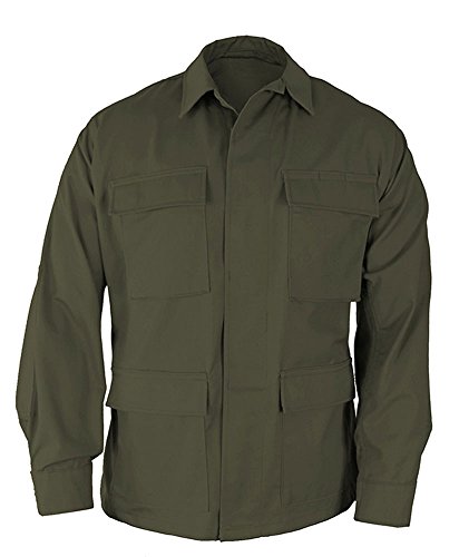 Propper Men's Standard Uniform BDU Coat, Olive Green, 60% Cotton,