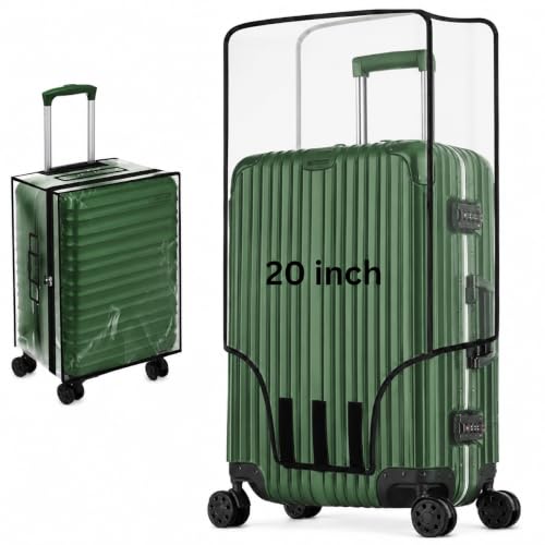 Image of LIGHTNIING HAMMERZ Transparent Luggage Cover | Clear PVC Suitcase Cover | Trolley Bag Protective Covers Case Waterproof Travel Bag Suitcase Covers | (20inch Small)
