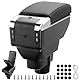 GEARMONSTER Auto Armlehnen für Opel Corsa D 2006-2014, Zweilagige Armlehne mit 7 USB Ladeanschlüssen, Mittelkonsole Aufbewahrungsbox aus schwarzem PU-Leder