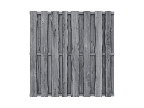 Woodtex Sichtschutzzaun Gartenzaun Gartentor Brettertzaun kesseldruckimprägniert|wetterfest Kieferholz 180x180x6,2cm Grau Woodtex Sichtschutzzaun Gartenzaun Gartentor Brettertzaun kesseldruckimprägniert|wetterfest Kieferholz 180x180x6,2cm Grau