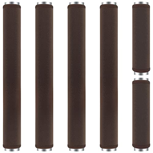 ZAWAGIIK 6Pcs Refrigerator Door Handle Cover Washable Kitchen Appliance Decor Handles Fridge Oven Microwave Dishwasher Antiskid Protector, Keep Off Fingerprints Food Stains (Brown)