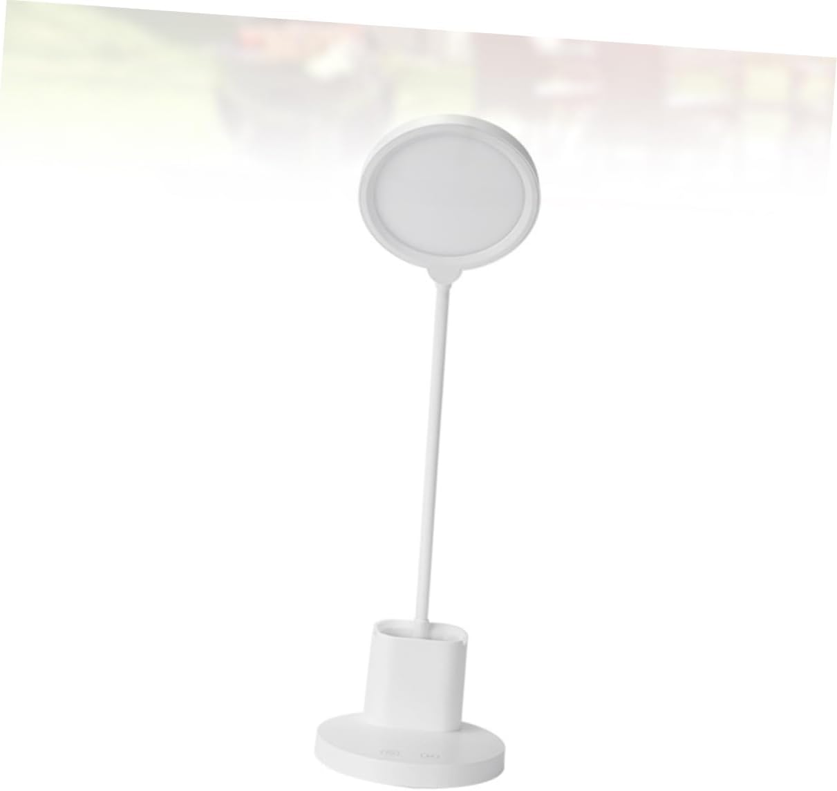 USB Reading Light Touch Screen Adjustable Temperature Battery-Powered Eye-Care Led Desk Lamp for Reading Studying and Camping Storage Container White