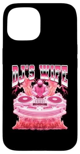 Tocadiscos DJ's Wife Disc Jockey Estilo Bootleg de los 90 Carcasa para iPhone 15