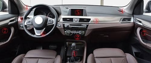 Autocollants panneau de commande intérieur carbone anti-rayure BMW X1
