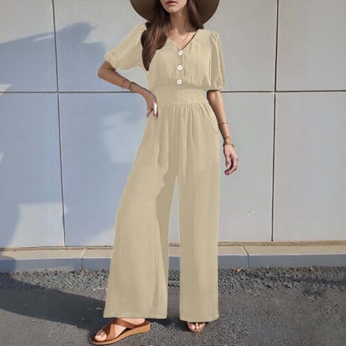 Mono de mujer cómodo de pierna ancha para combatir el calor con un estilo elegante 3
