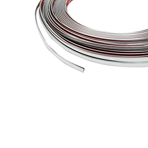 Striscia per stampaggio a rullo auto cromata 6 mm x 15 m argento