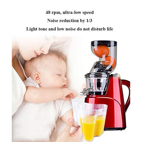 MIIKHI Slow Masticating Juicer 80mm Wide Chute Juice Extractor Cold Press Juicer Machine with Quiet Motor/Reverse Function/Juice Jug High Nutrient Fruit Vegetable Juice fengong