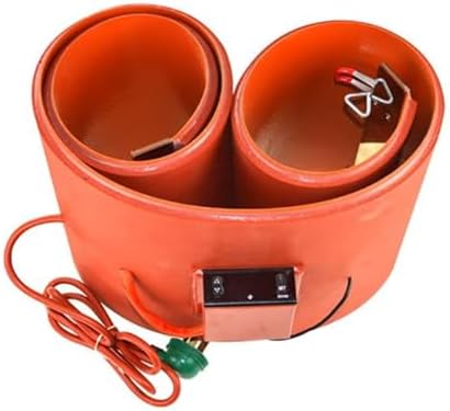 Oil Drum Heater Heavy Duty Barrel Heating Belt with Adjustable Thermostat Durable Efficient Heat,Adjustable Digital Silicone Heater Pad for 150L Oil Drums & Liquefied Tanks, 30-130℃ Barrel B