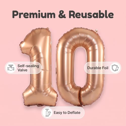 Image of YPSelected 32 Inch Large Foil Helium Number Balloon Birthday Wedding Party 0-9 (Orange, 0)