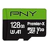 PNY 128GB Premier-X Class 10 U3 V30 microSDXC Flash Memory Card - 100MB/s, A1, 4K UHD, Full HD, UHS-I, micro SD