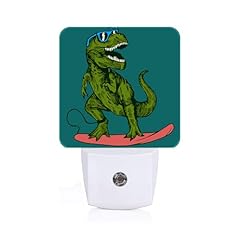 Green Dinosaur Surfing