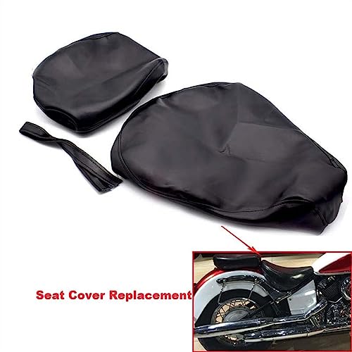 Housse de siège pour Yamaha V-Star 650 Dragstar XVS650 en cuir PU noir - 3
