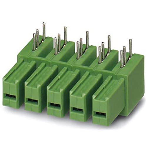 IPC 5/5-GU-7,62 Leiterplattensteckverbinder, 41 A, 630 V, 6 mm² Nennquerschnitt, Umgedreht, Grün, 5 Anzahl der Potenziale, 7.62mm Rastermaß, 5mm Pinlänge, IPC 5/..-GU Artikelfamilie, 50 Stück