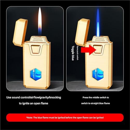 Encendedor recargable de doble llama ideal como regalo para hombres 5