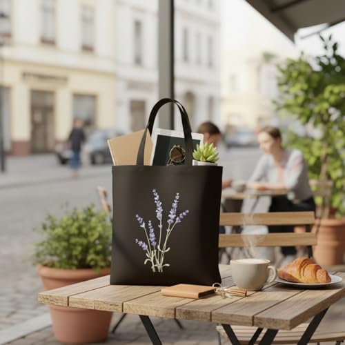 Image of STRUTT Foldable Canvas Tote Bag for Women, Tote Bag for College Girls,100% Organic Cotton Reusable Shopping Bag for Grocery, Eco-Friendly Multi-Purpose Bag for Travel & Daily Use- Purple Lilac