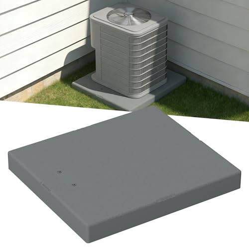 Mini Split Pad for Air Conditioner: Ductless AC Condenser Ground Base, Anti Vibration Equipment Pad Outdoor for Minisplit Condenser Units Heat Pump System HVAC Generator, Grey, 36"W x 36"L x 3"H Inch
