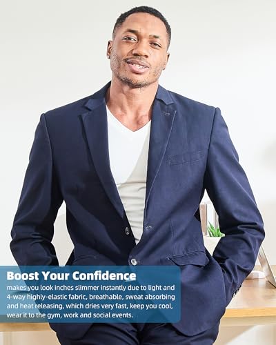 KOCLES Gynecomastia Undershirt V-Neck Chest Compression Shirt for Men Slimming Undershirt Body Shaper Shapewear3